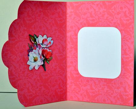 Magical Magnolias Scallop Edge Card Insert by Kristina Norbat