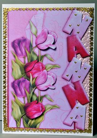 Tulips for Nanna Over the Side Card by Kristina Norbat