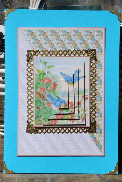Singing Bluebirds Card Front by Kristina Norbat