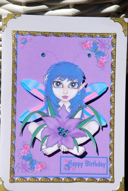 Purple Lily Flower Fairy by Kristina Norbat