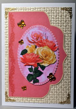 Roses & Pearls Fancy Edge with Decoupage by Kristina Norbat