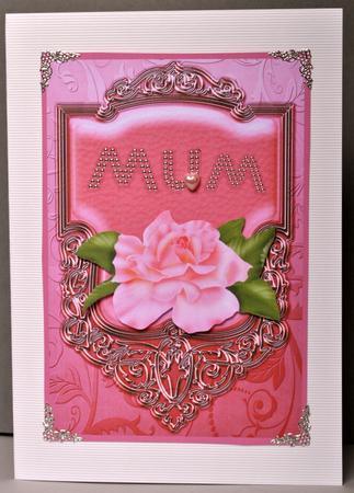 Dusky Rose and Rose Ornate Frame Card Fronts by Kristina Norbat