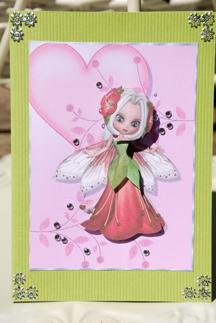 Tulip Fairy Card Topper by Kristina Norbat