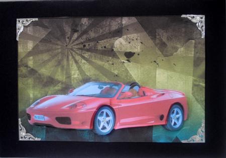 Ferrari 360 Spider Decoupage by Kristina Norbat