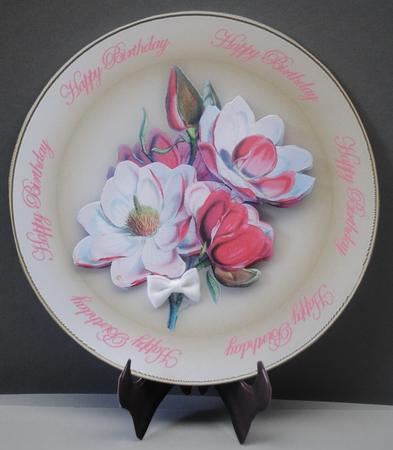 Magnolia Plate Card Step by Step and Stand by Kristina Norbat
