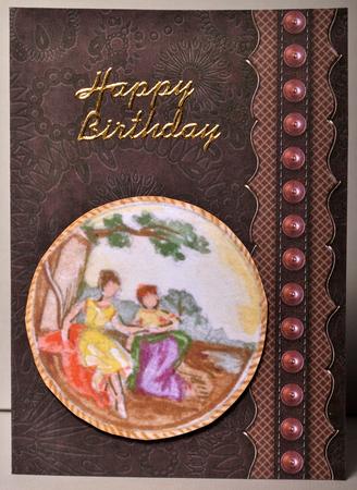 Brown Tooled Leather Backing Paper by Kristina Norbat