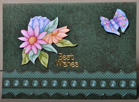 Green Tooled Leather Backing Paper by Kristina Norbat