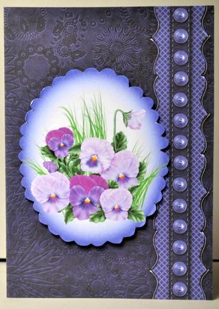 Purple Tooled Leather Backing Paper by Kristina Norbat