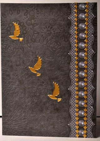Charcoal Tooled Leather Backing Paper by Kristina Norbat