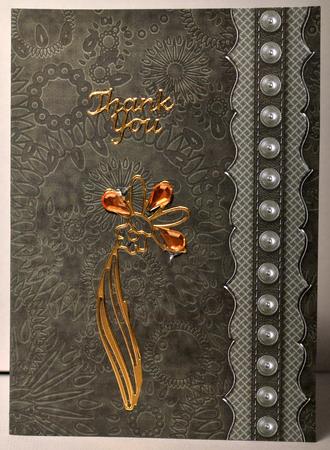 Taupe Tooled Leather Backing Paper by Kristina Norbat
