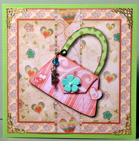 Every Girl Needs Another Handbag 6x6 Card Front with Decoup by Kristina Norbat