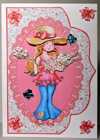 Flower Girl Fancy Edge with Decoupage by Kristina Norbat