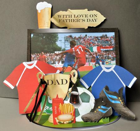 Giant Easel Tableau 3D Card Kit - Football Forever! by Kristina Norbat