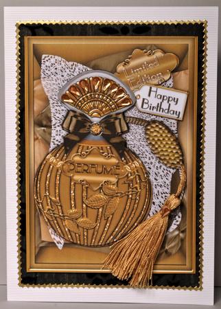 Gold Perfume 7x5in Decoupage Step by Step Sheet by Kristina Norbat