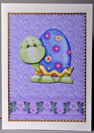 Lilac Fancy Embossed with Floral Border by Kristina Norbat