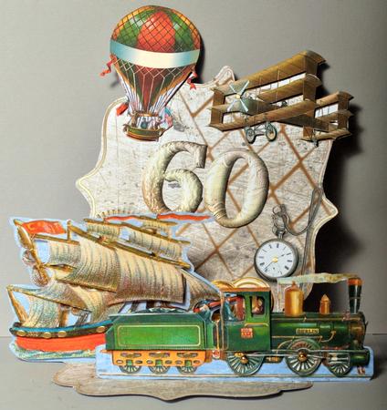 Giant Easel Tableau 3D Card Kit - Golden Years Male 60-100 by Kristina Norbat