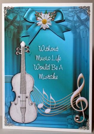 Life Without Music Card Front by Kristina Norbat