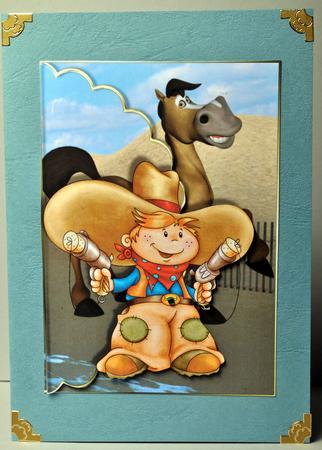 Daddys Little Cowboy Scalloped Edge Envelope Card by Kristina Norbat