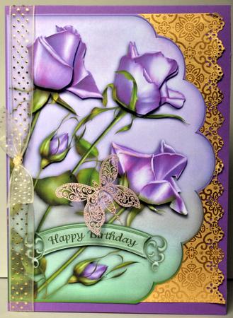 Lavender Roses - Scalloped Edge Card Featured Gallery Photo
