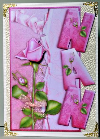 Over the Side Rose for Nan Card by Kristina Norbat