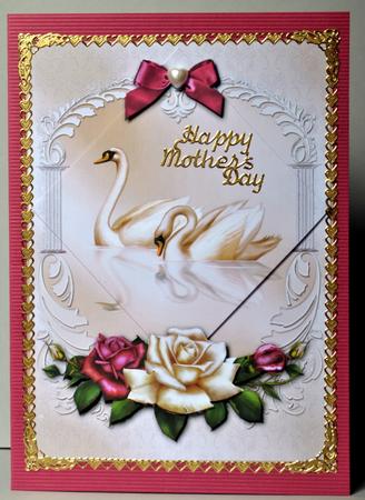 Graceful Swans - Decoupage Card by Kristina Norbat