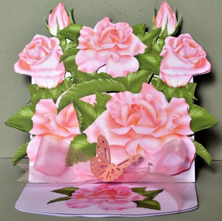 Roses Easel Card with Decoupage by Kristina Norbat
