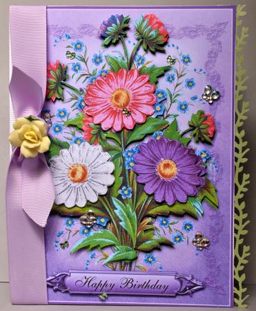 Pretty Daisies - Decoupage Card by Kristina Norbat