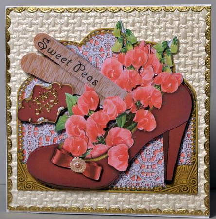 Sweet Pea Shoes Decoupage Step by Step Sheet by Kristina Norbat