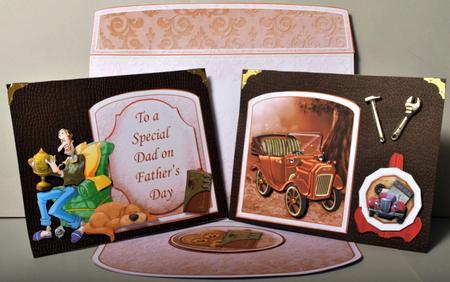 Vintage Car Easel Card Kit Male or Dad by Kristina Norbat