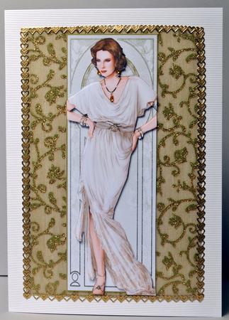Art Deco Lady Elise (cream) Large Dl by Kristina Norbat