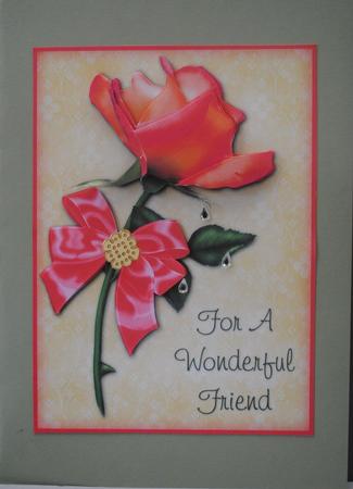 For a Wonderful Friend - Decoupage Card by Kristina Norbat