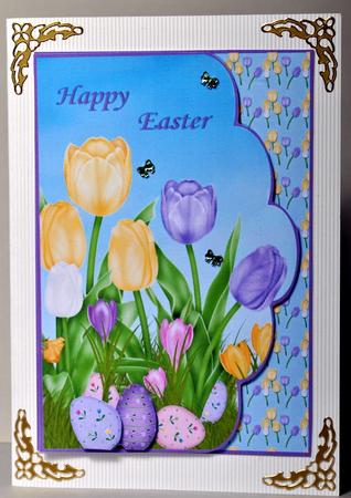 Tulips & Easter Eggs Scallop by Kristina Norbat