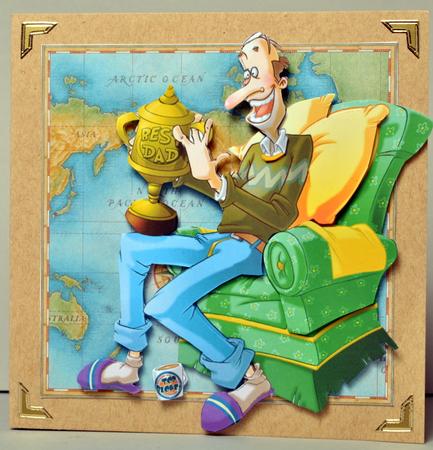 Best Dad Dude Decoupage Sheet by Kristina Norbat
