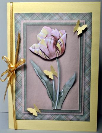 Pink Flower Quick Card by Kristina Norbat
