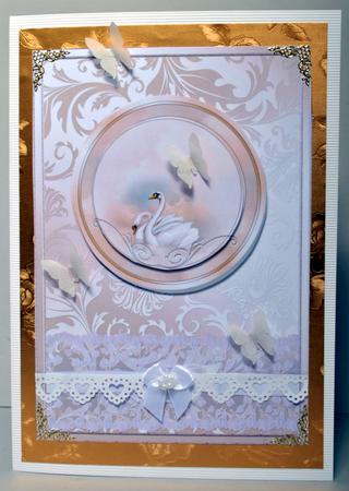 Floral Damask Swans by Kristina Norbat