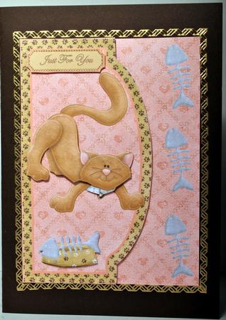 Hungry Cat Envelope Card by Kristina Norbat
