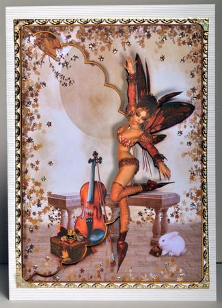 Fairy Dance Scalloped Edge Envelope Card by Kristina Norbat