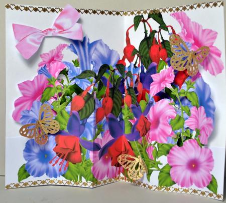 Popout Kit - Garden Bouquet Fuschia Petunia by Kristina Norbat