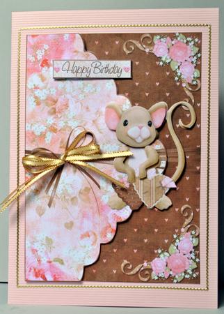Cute Mouse Birthday Envelope Card by Kristina Norbat