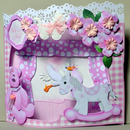 Beau Fronts 3D Card Kit - New Baby Girl by Kristina Norbat