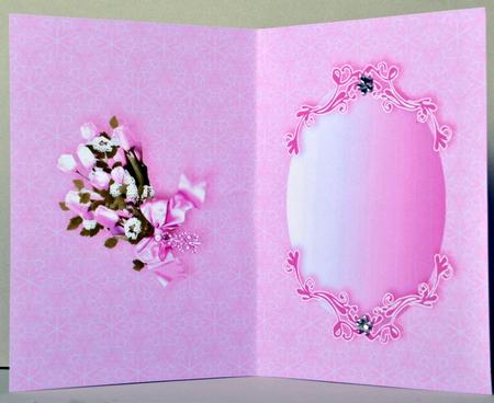 Pink Spring Flowers in a Basket Matching A5 Insert Sheet by Kristina Norbat