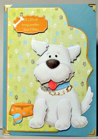 Puppy Love Fancy Edge with Decoupage by Kristina Norbat