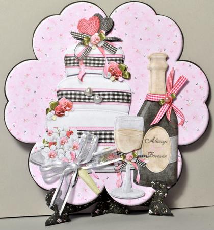 Wedding Plate Card with Decoupage by Kristina Norbat