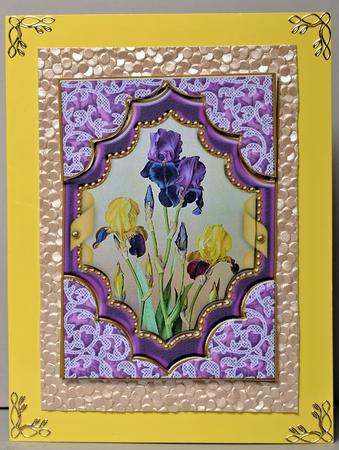Purple Iris Ornate Diamond Easy Decoupage Step by Step by Kristina Norbat