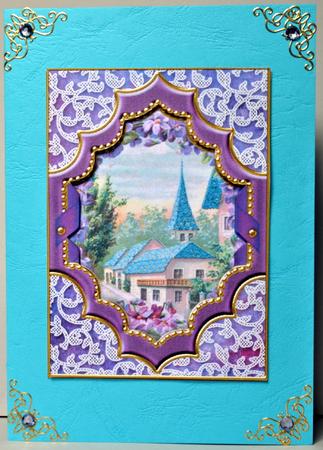 Lavender View Diamond 7x5in Easy Decoupage Step by Step by Kristina Norbat