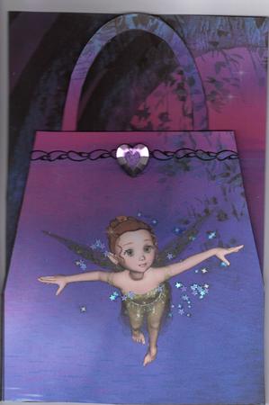Neverland Fairy Handbag Card by Kristina Norbat