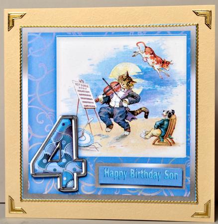 Hey Diddle Diddle - Boy Age 4 Decoupage by Kristina Norbat