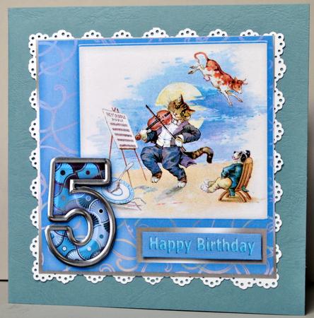 Hey Diddle Diddle - Boy Age 5 Decoupage by Kristina Norbat