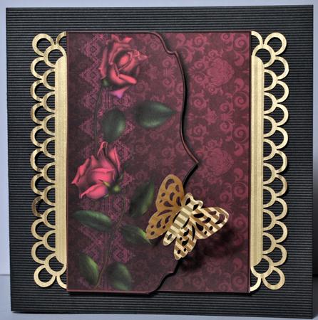 Red Roses Envelope Card by Kristina Norbat