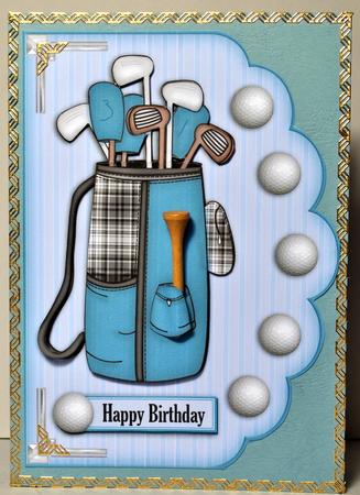 Greatest Golfer - Scalloped Edge Card by Kristina Norbat